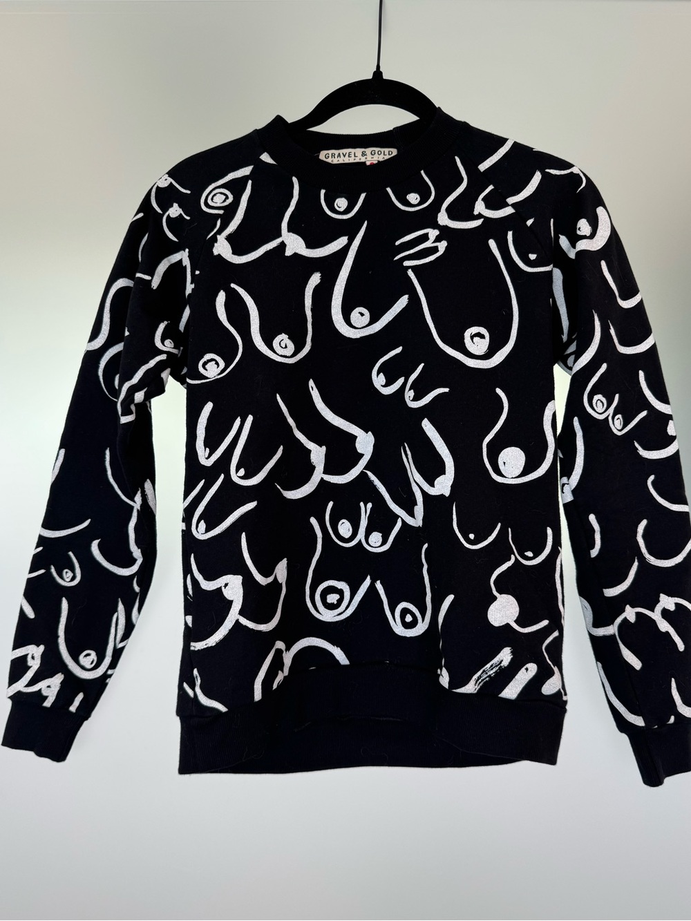 Rare Gravel & Gold breasts sweatshirts- size 1 (xs)